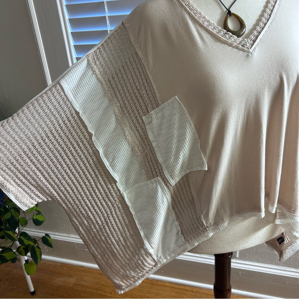 POL Boho Patchwork Tunic Top Oversized Lagenlook … - image 3